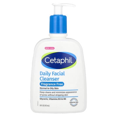 Daily Facial Cleanser, Fragrance Free, 16 Fl Oz (473 Ml)
