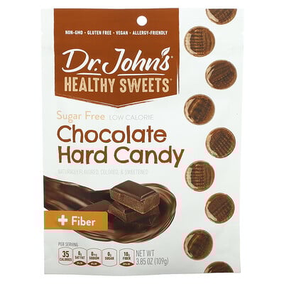 Chocolate Hard Candy, + Fiber, Sugar Free, 3.85 Oz (109 G)