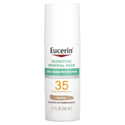 Sensitive Mineral Face Sunscreen Lotion, Spf 35, Tinted, 1.7 Fl Oz (50 Ml)