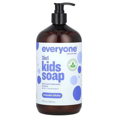 3 In 1 Kids Soap, Lavender Lullaby, 32 Fl Oz (946 Ml)