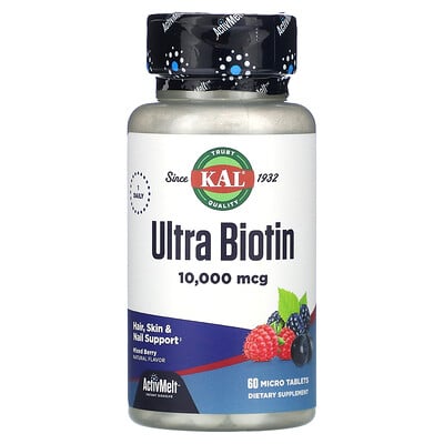 Ultra biotin, activmelt, mixed berry, 10,000 mcg, 60 micro tablets oleh ...