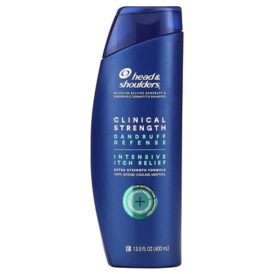 Clinical Strength, Dandruff Defense Shampoo, Intensive Itch Relief, 13.5 Fl Oz (400 Ml)