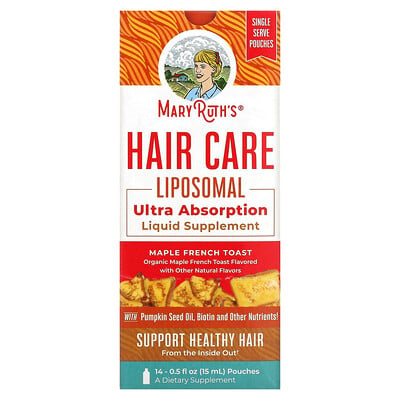 Hair Care Liposomal, Maple French Toast, 14 Pouches, 0.5 Fl Oz (15 Ml) Each