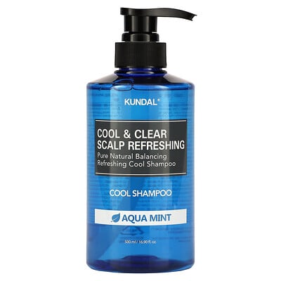 Cool & Clear Scalp Refreshing Shampoo, Aqua Mint, 16.9 Fl Oz (500 Ml)