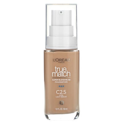 True Match, Super-blendable Foundation, C2.5 Cool Light Medium, 1 Fl Oz (30 Ml)