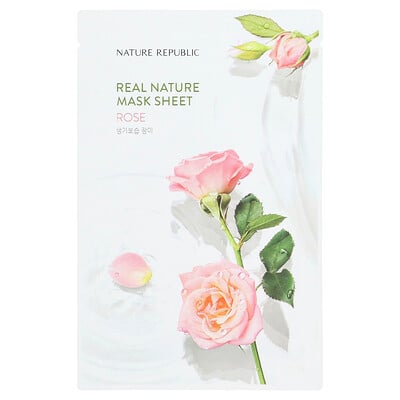 Real Nature Beauty Mask Sheet, Rose, 1 Sheet, 0.77 Fl Oz (23 Ml)