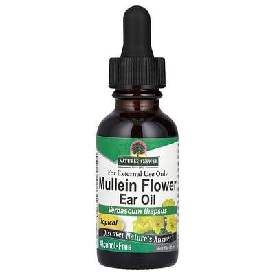 Mullein Flower Ear Oil, Alcohol-free, 1 Fl Oz (30 Ml)