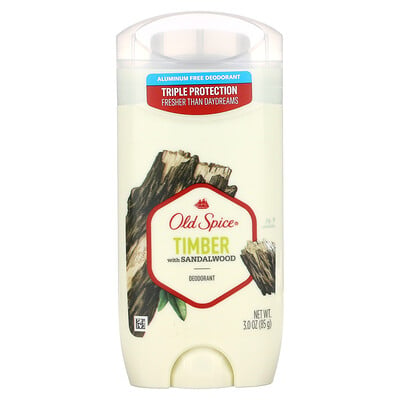 Deodorant, Timber With Sandalwood, 3 Oz (85 G)