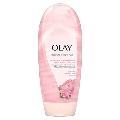 Moisture Ribbons Plus Body Wash, Shea + Notes Of Peony Blossom, 18 Fl Oz (532 Ml)
