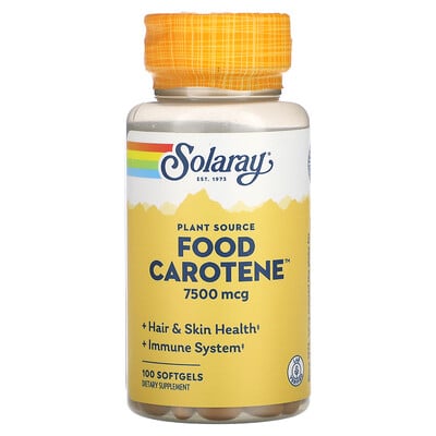 Food Carotene, 7,500 Mcg, 100 Softgels