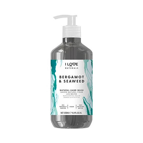 I Love, Naturals Collection, Bergamot & Algae, Liquid Soap, for Hands, 500 Ml