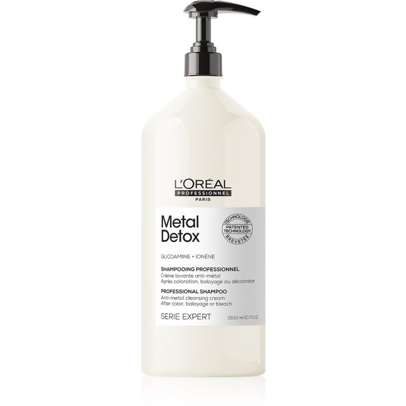 L’oréal Professionnel Serie Expert Metal Detox Deep Cleanse Clarifying Shampoo for Damaged and Colour-treated Hair 1500 Ml