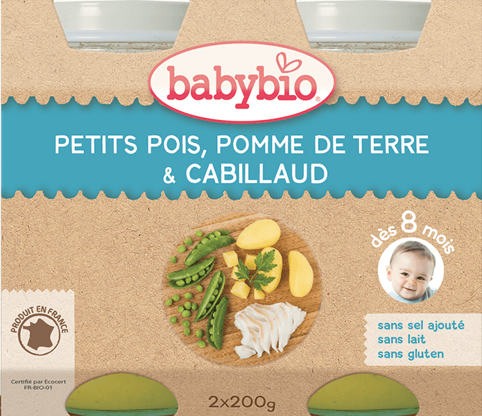 Petits Pois Cabillaud 8m+