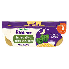 Blédiner Petites Pâtes Épinards Crème