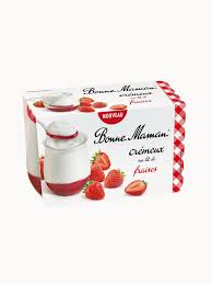 Yaourt sur lit de Fraise