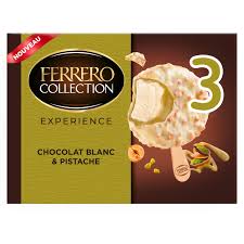 Glace Pistache & Chocolat Blanc Ferrero Rocher 