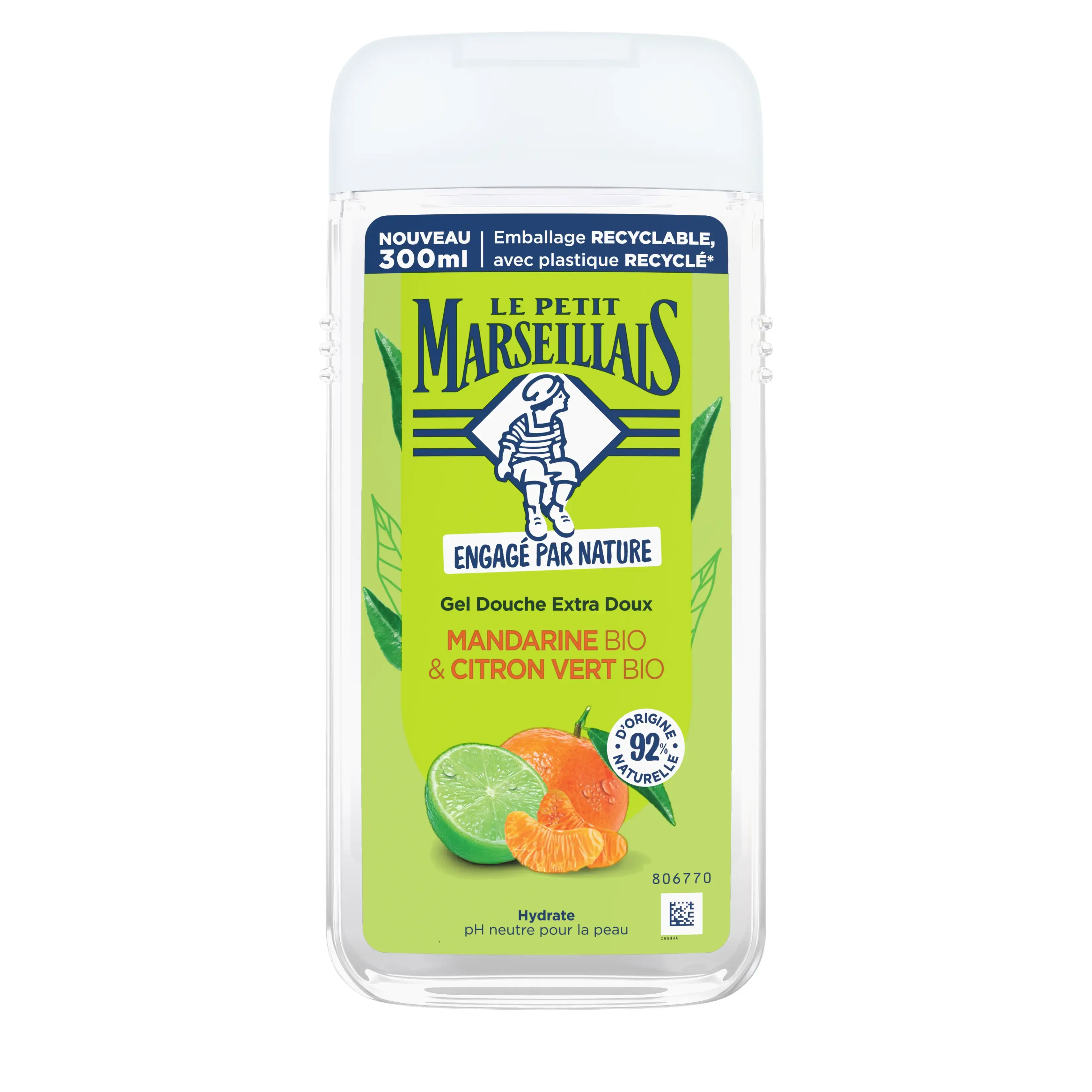 Gel Douche Mandarine & Citron Vert Bio