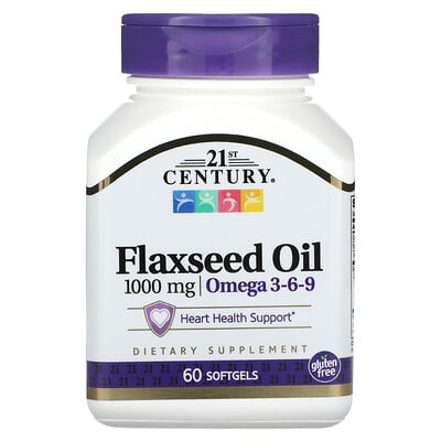 Flaxseed Oil, 1,000 Mg, 60 Softgels