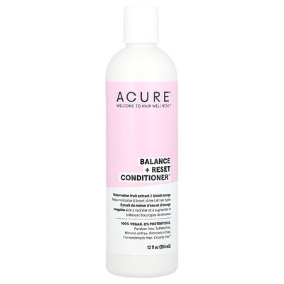 Balance + Reset Conditioner, All Hair Types, Watermelon Fruit Extract & Blood Orange