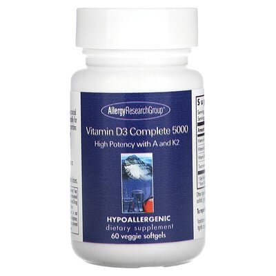 Vitamin D3 Complete 5000, 60 Veggie Softgels
