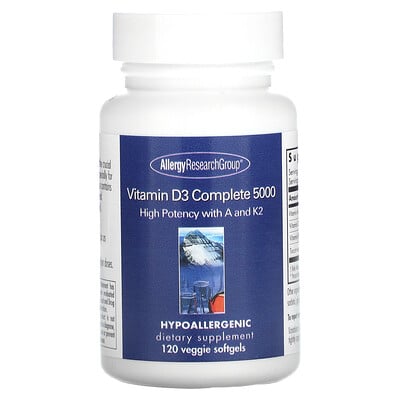 Vitamin D3 Complete 5000, 120 Veggie Softgels