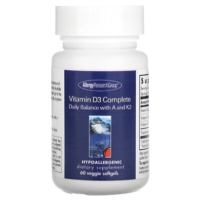 Vitamin D3 Complete, 60 Veggie Softgels