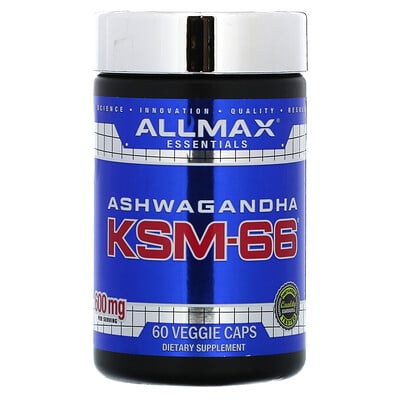 Essentials, Ashwagandha Ksm-66, 600 Mg, 60 Veggie Caps
