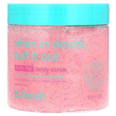 Body Scrub With Fruit Enzymes + Peptides, Fruity Fizz