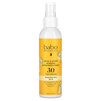 Swim & Sport, Mineral Sunscreen Spray, Spf 30