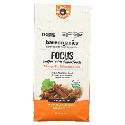 Focus Coffee With Superfoods, Ground, Medium Roast