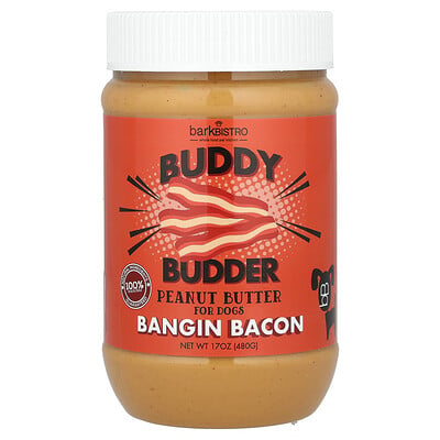 Buddy Budder, Peanut Butter, For Dogs, Bangin' Bacon