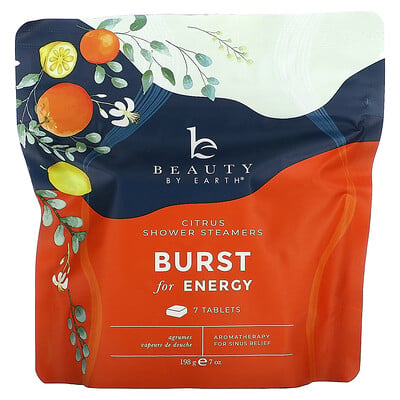 Burst Of Energy Shower Steamers, Citrus , 7 Tablets