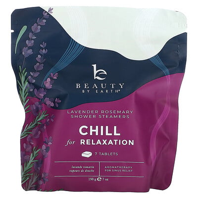 Chill For Relaxation, Shower Steamers, Lavender Rosemary, 7 Tablets