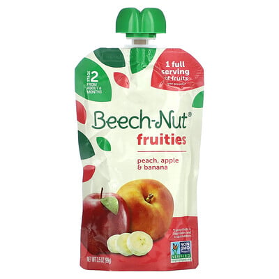Fruities, 6+ Months, Peach, Apple & Banana