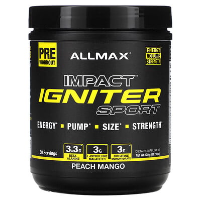 Impact™ Igniter Sport , Pre-workout, Peach Mango