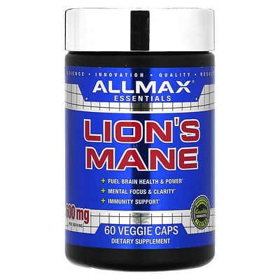 Essentials, Lion's Mane, 600 Mg, 60 Veggie Caps