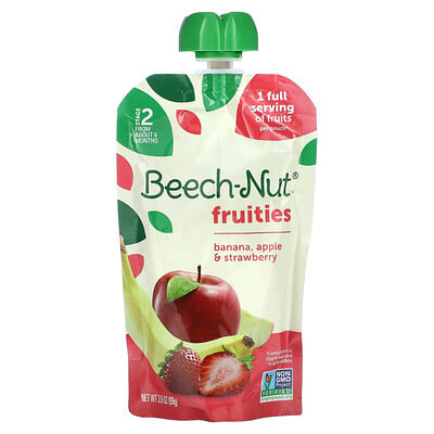Fruities, 6+ Months, Banana, Apple & Strawberry