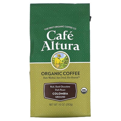 Organic Coffee, Colombia, Ground, Dark Roast