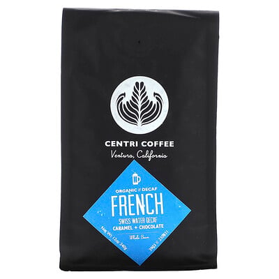 Centri Coffee, Organic French, Whole Bean, Decaf