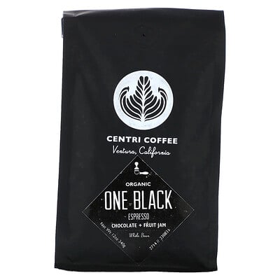 Centri Coffee, Organic One Black, Chocolate + Fruit Jam, Whole Bean, Espresso
