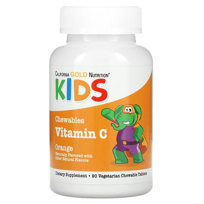 Chewable Vitamin C For Children, Orange, 90 Vegetarian Tablets