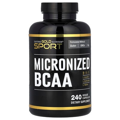 Sport, Micronized Bcaa, Branched Chain Amino Acids, 500 Mg, 240 Veggie Capsules