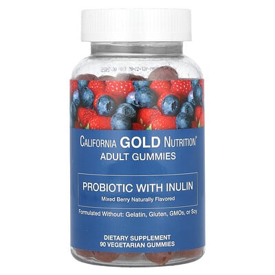 Probiotic With Inulin Gummies, Natural Mixed Berry, 90 Vegetarian Gummies