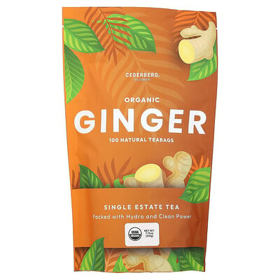 Organic Ginger, Caffeine Free, 100 Natural Tea Bags
