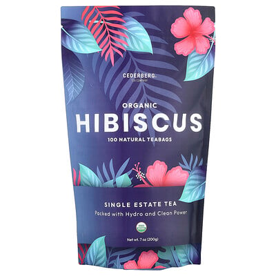 Organic Hibiscus, Caffeine Free, 100 Natural Tea Bags