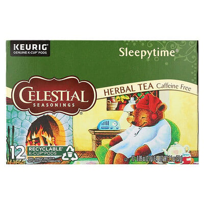 Herbal Tea, Sleepytime, Caffeine Free, 12 K-cup Pods