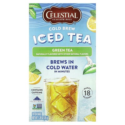Cold Brew Iced Tea, Green Tea, 18 Tea Bags