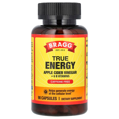 True Energy, Apple Cider Vinegar + 6 B Vitamins, Caffeine Free