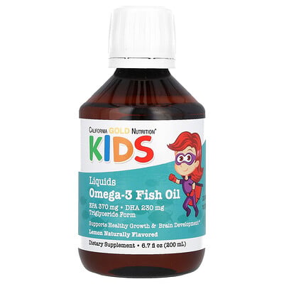 Norwegian Kids Omega-3 Fish Oil, Natural Lemon, 6.7 Fl Oz
