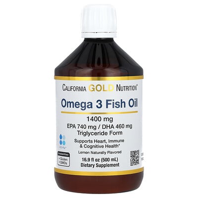 Omega-3 Fish Oil, Norwegian Triglyceride, Natural Lemon